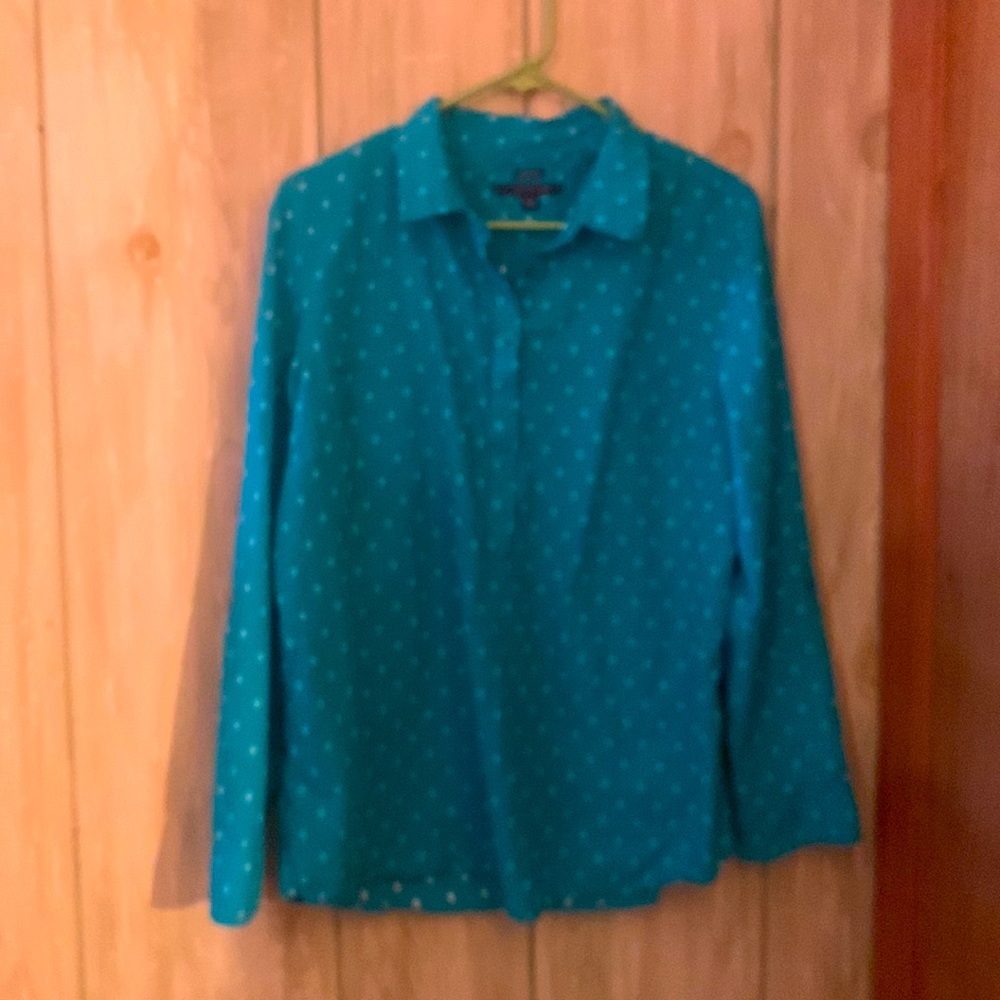 Tommy Hilfiger  half button down  long sleeve top